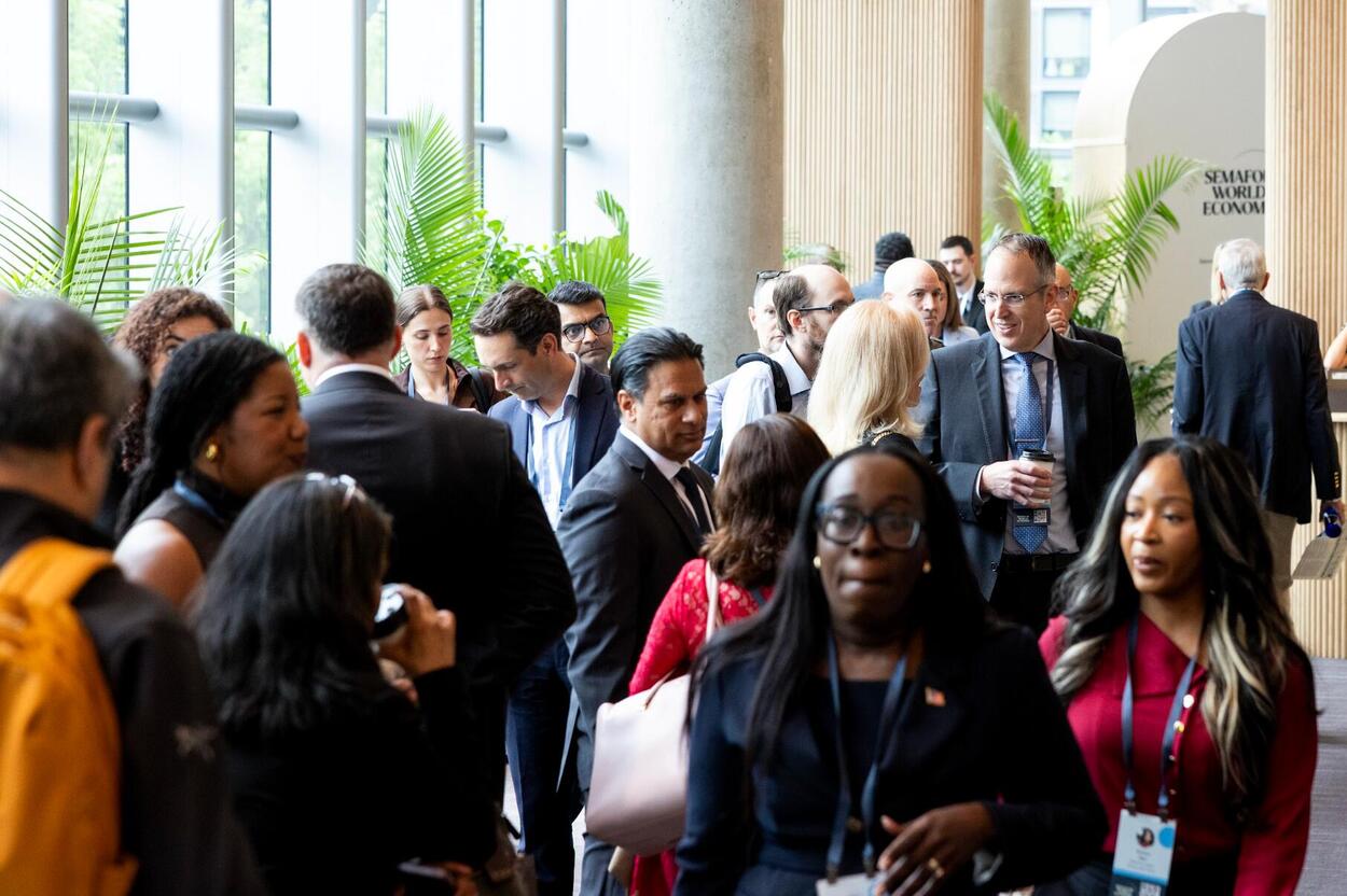 Semafor World Economy Principals engaging with speakers